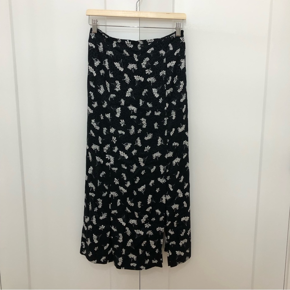 Maje Size 38 Jiseille Printed Midi Slit Skirt - Picture 4 of 8